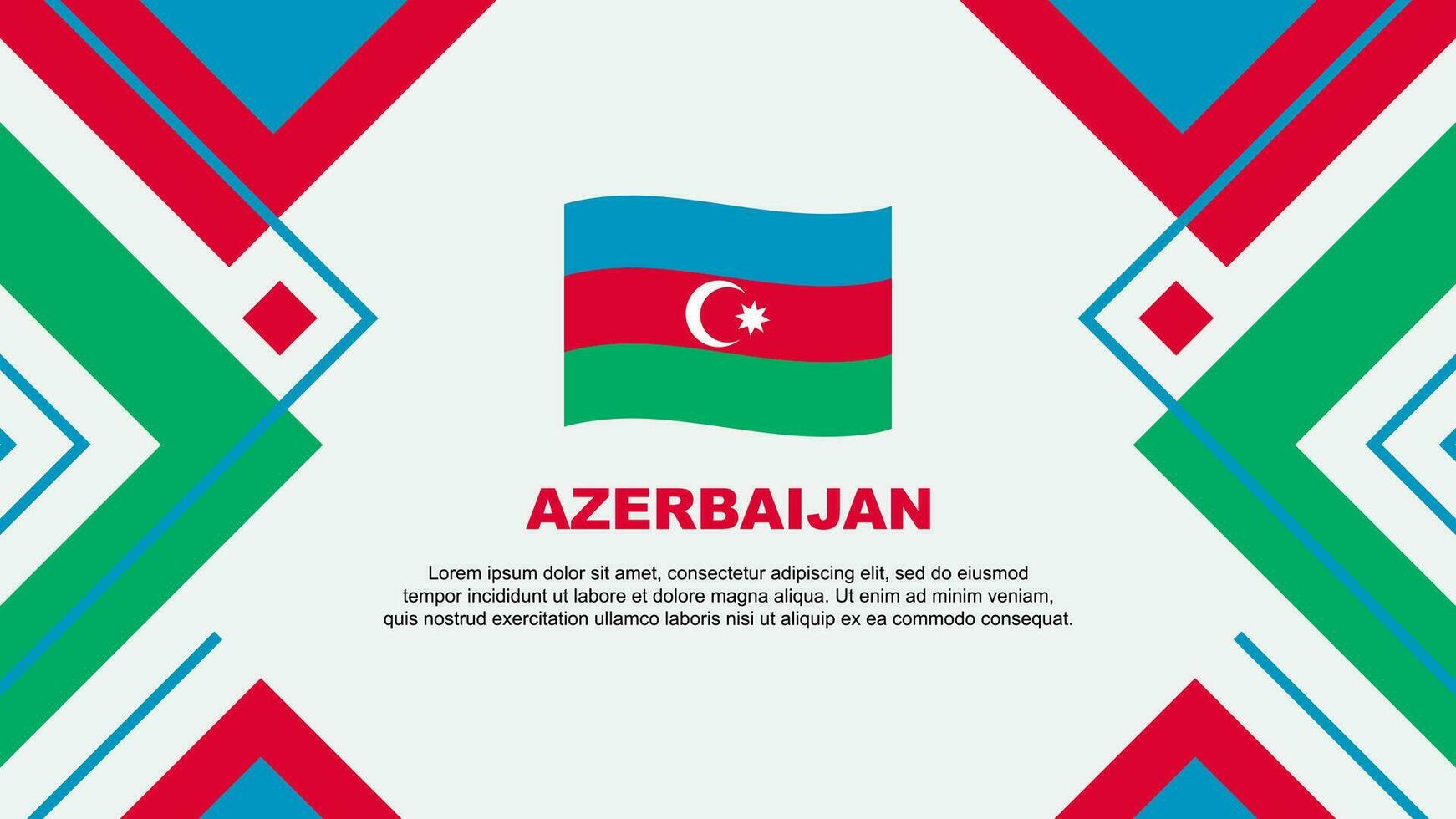 Azerbaijan Flag Abstract Background Design Template. Azerbaijan Independence Day Banner Wallpaper Vector Illustration. Azerbaijan Illustration