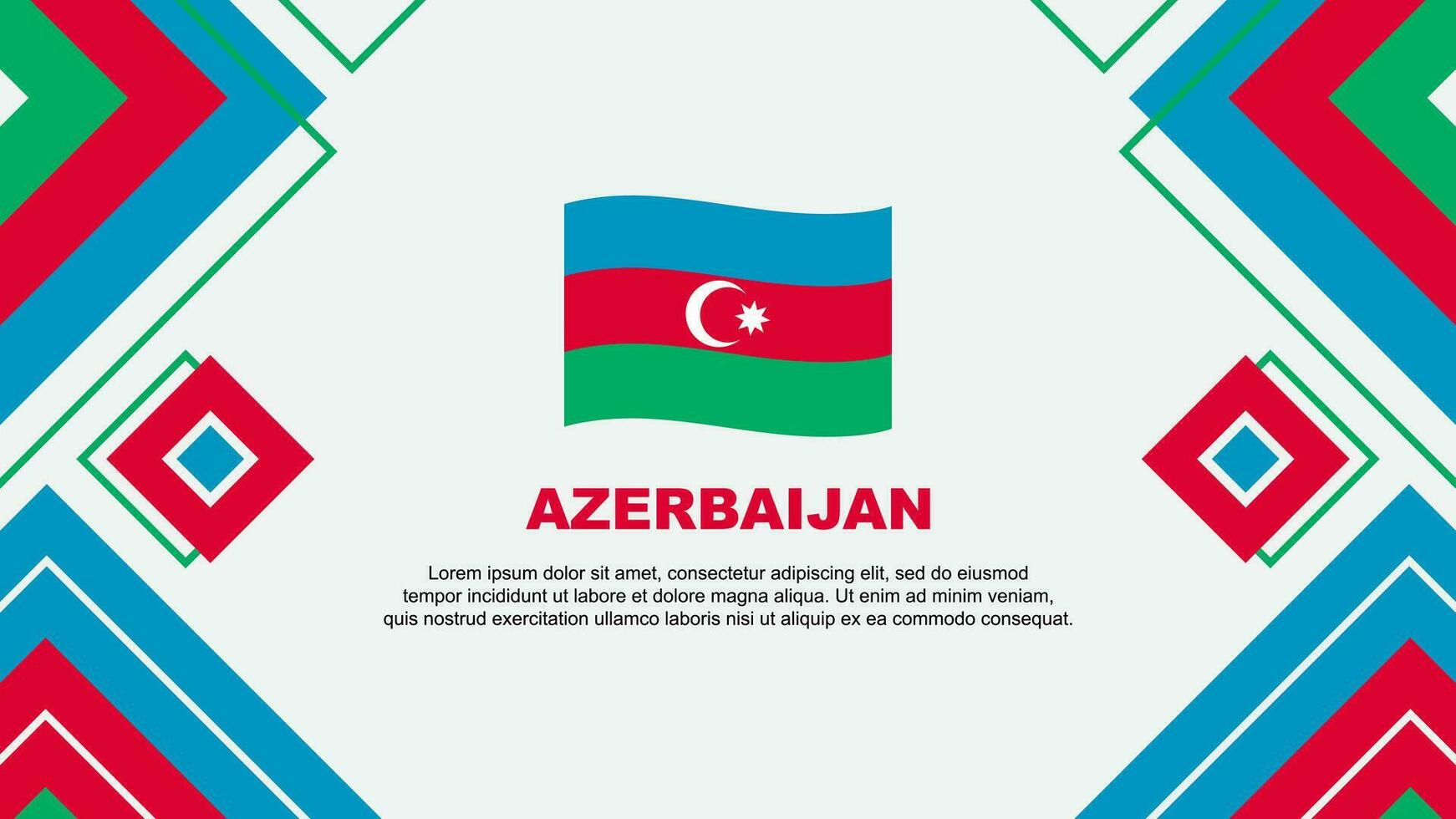 Azerbaijan Flag Abstract Background Design Template. Azerbaijan Independence Day Banner Wallpaper Vector Illustration. Azerbaijan Background