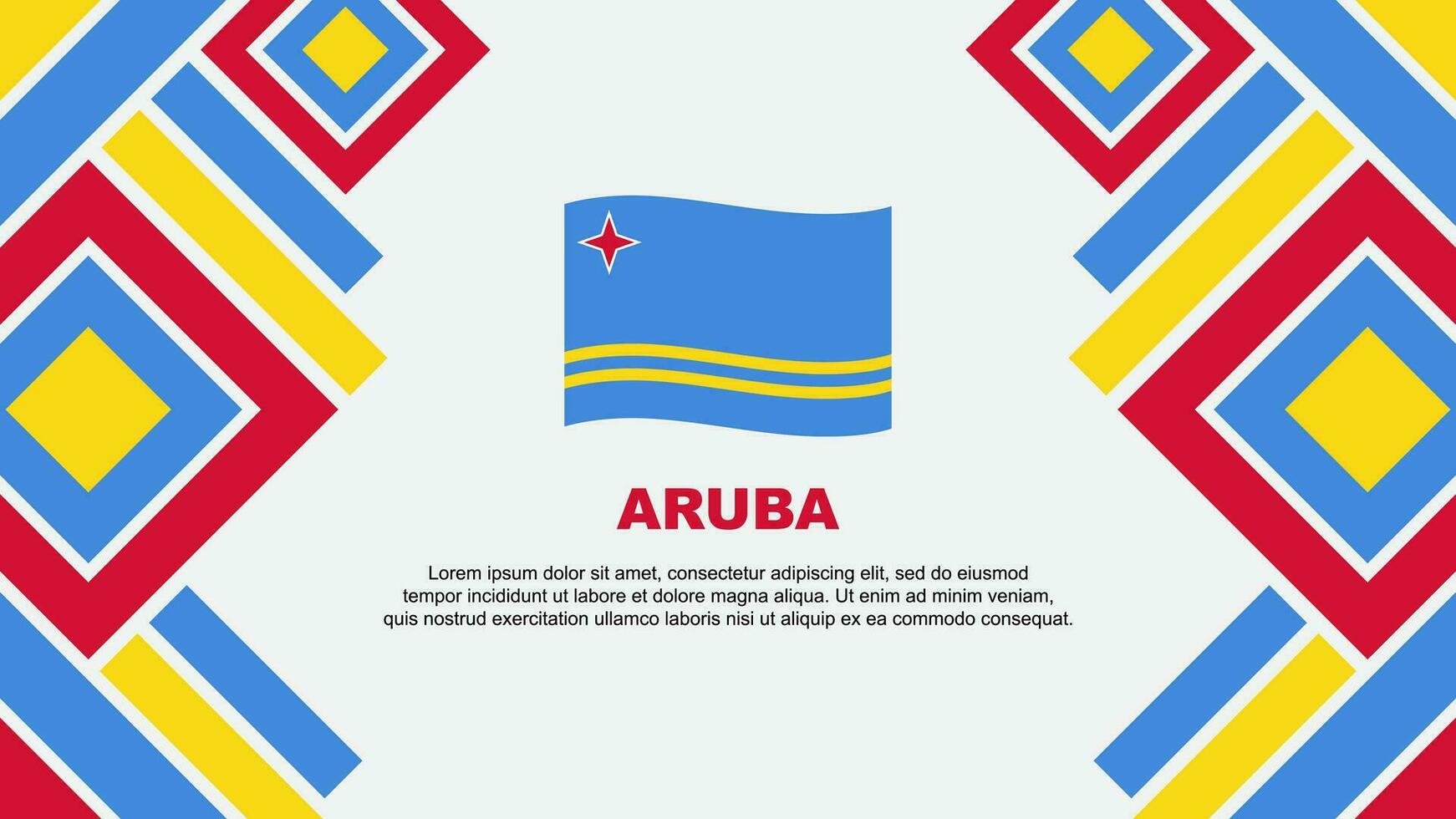 aruba bandera resumen antecedentes diseño modelo. aruba independencia día bandera fondo de pantalla vector ilustración. aruba