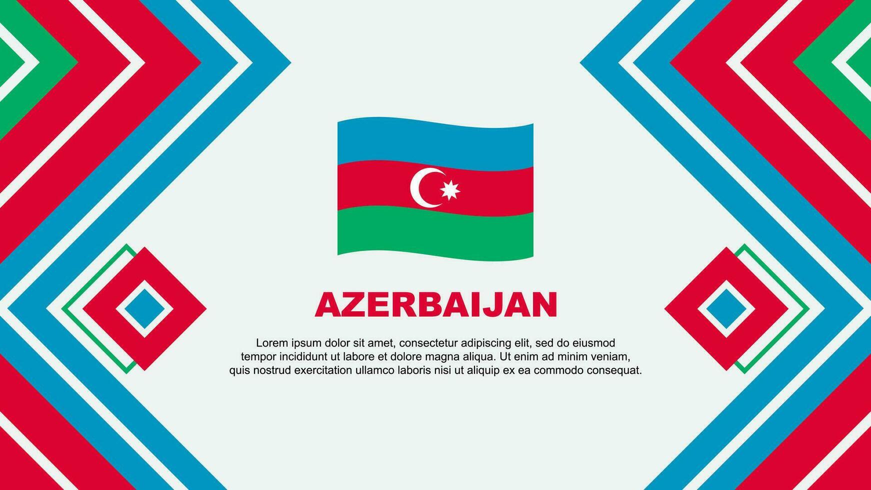 Azerbaijan Flag Abstract Background Design Template. Azerbaijan Independence Day Banner Wallpaper Vector Illustration. Azerbaijan Design