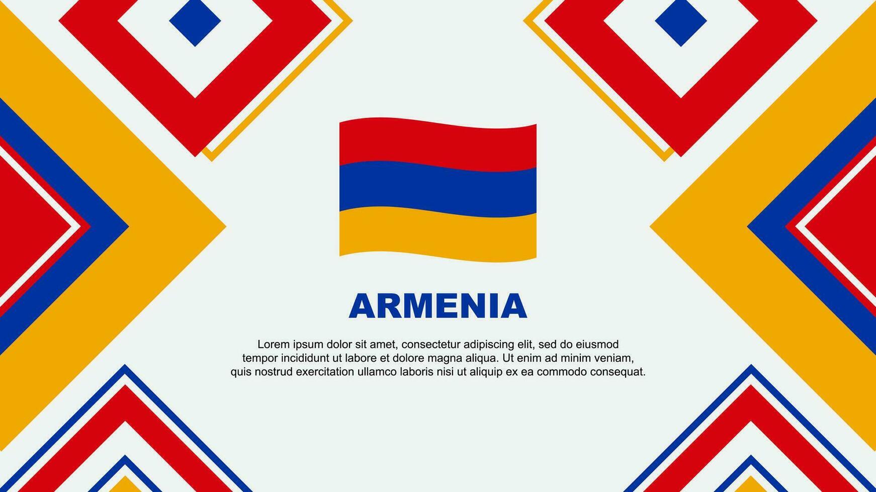 Armenia Flag Abstract Background Design Template. Armenia Independence Day Banner Wallpaper Vector Illustration. Armenia Independence Day