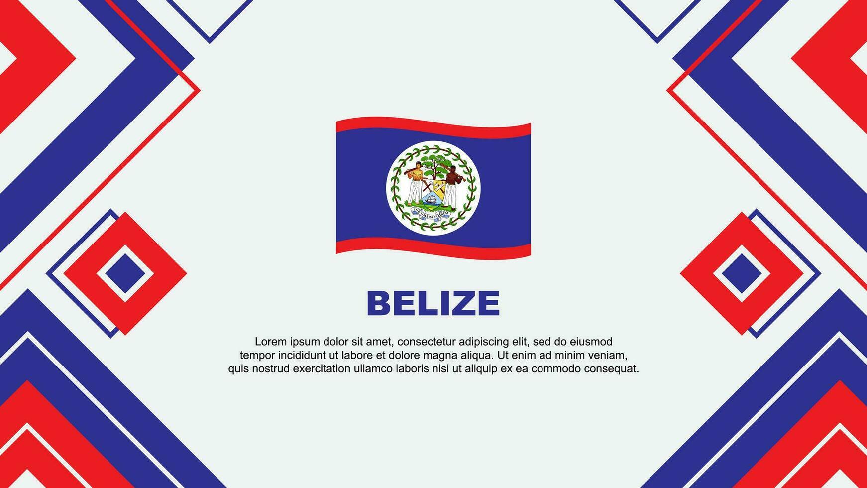 Belize Flag Abstract Background Design Template. Belize Independence Day Banner Wallpaper Vector Illustration. Belize Background