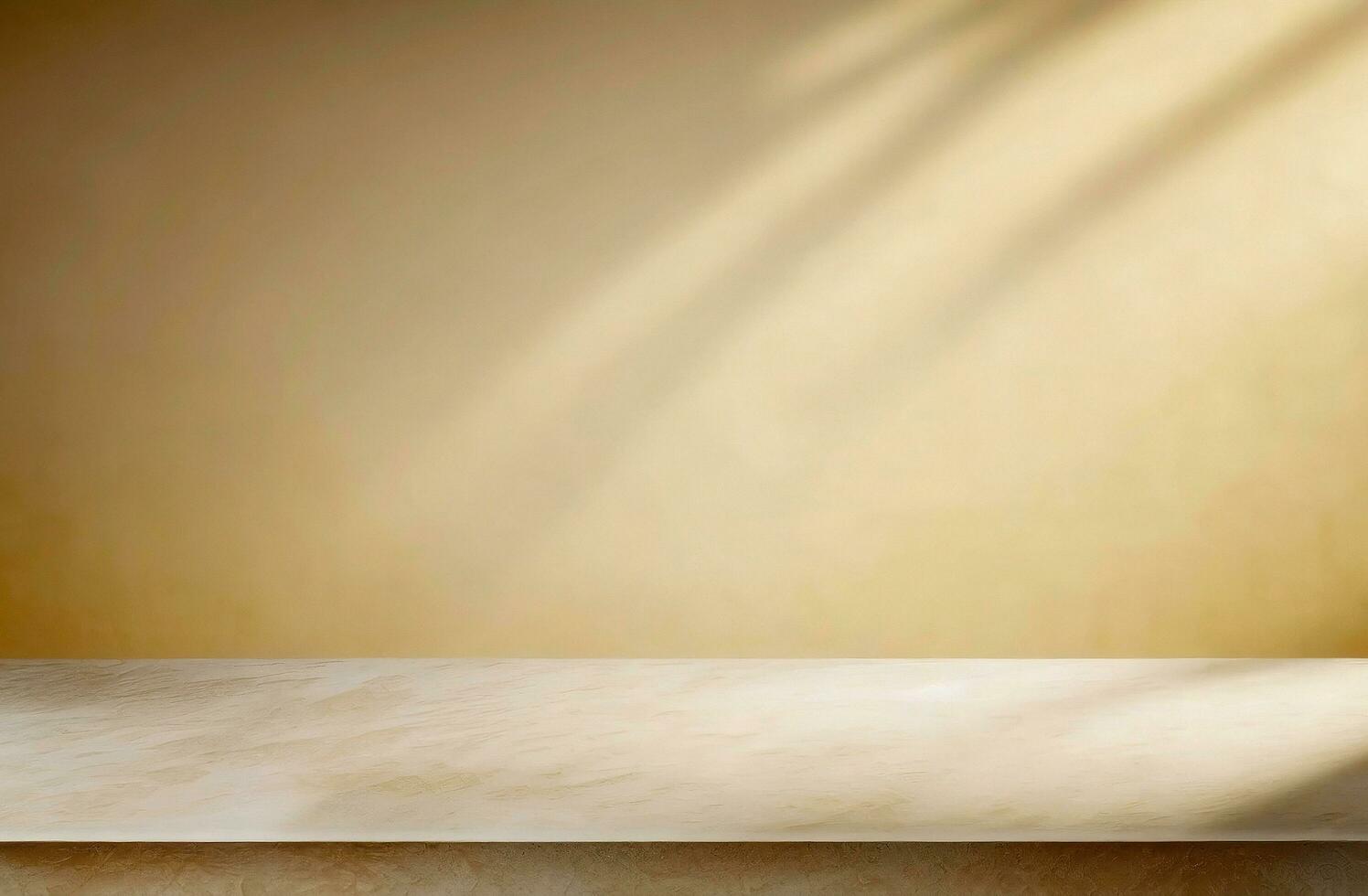 simple beige wall background with shadow for products photo