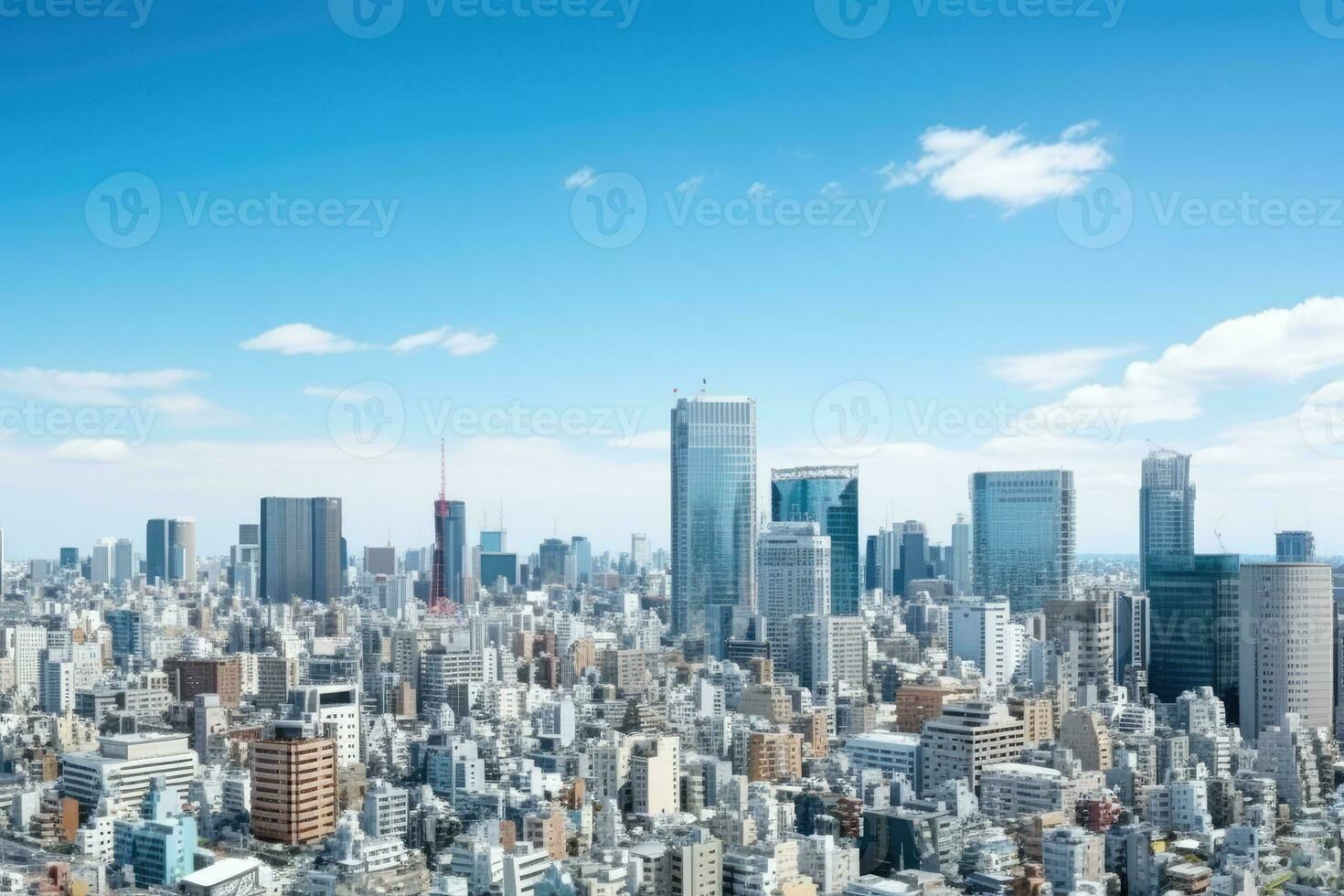 AI generated architecture building exterior in taipei city photo