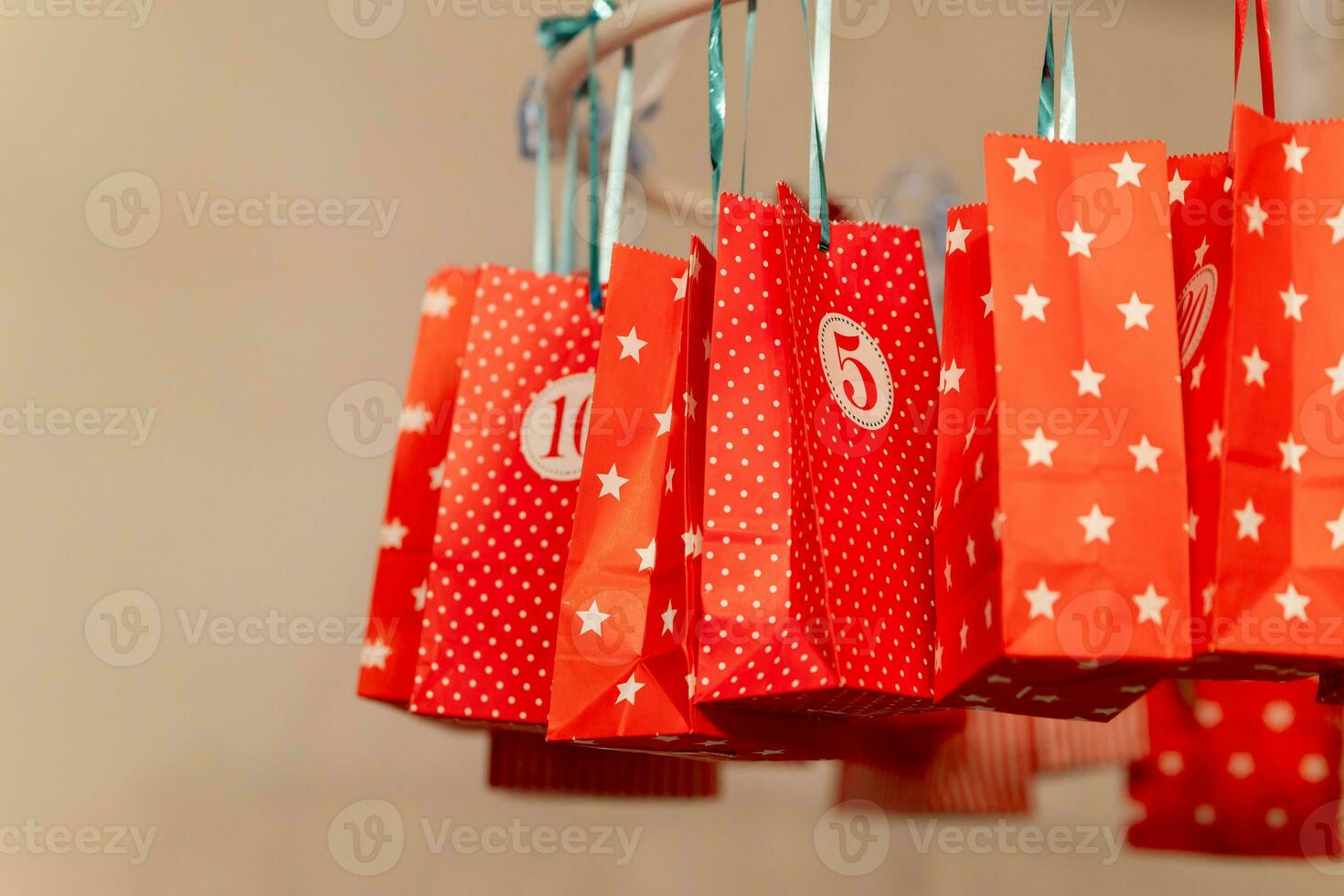 an advent calendar as red bags photo