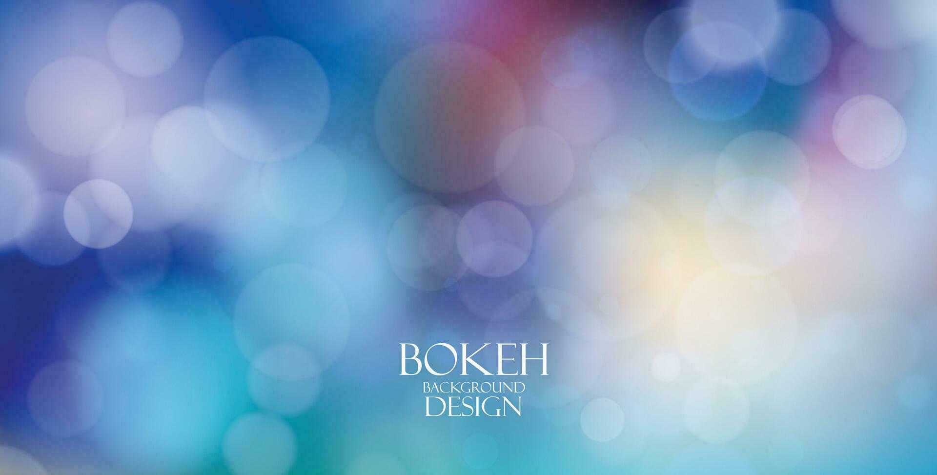 Colorful bokeh light background design. vector