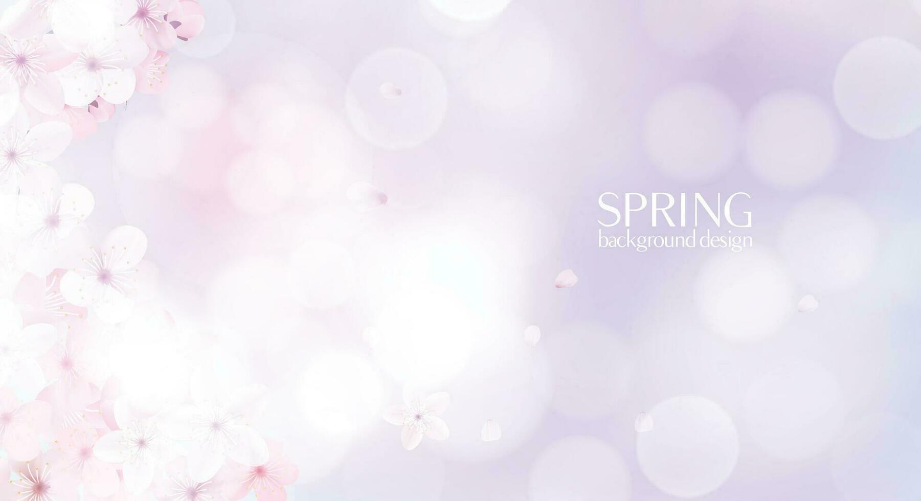 Spring background with floral flowers design. vector