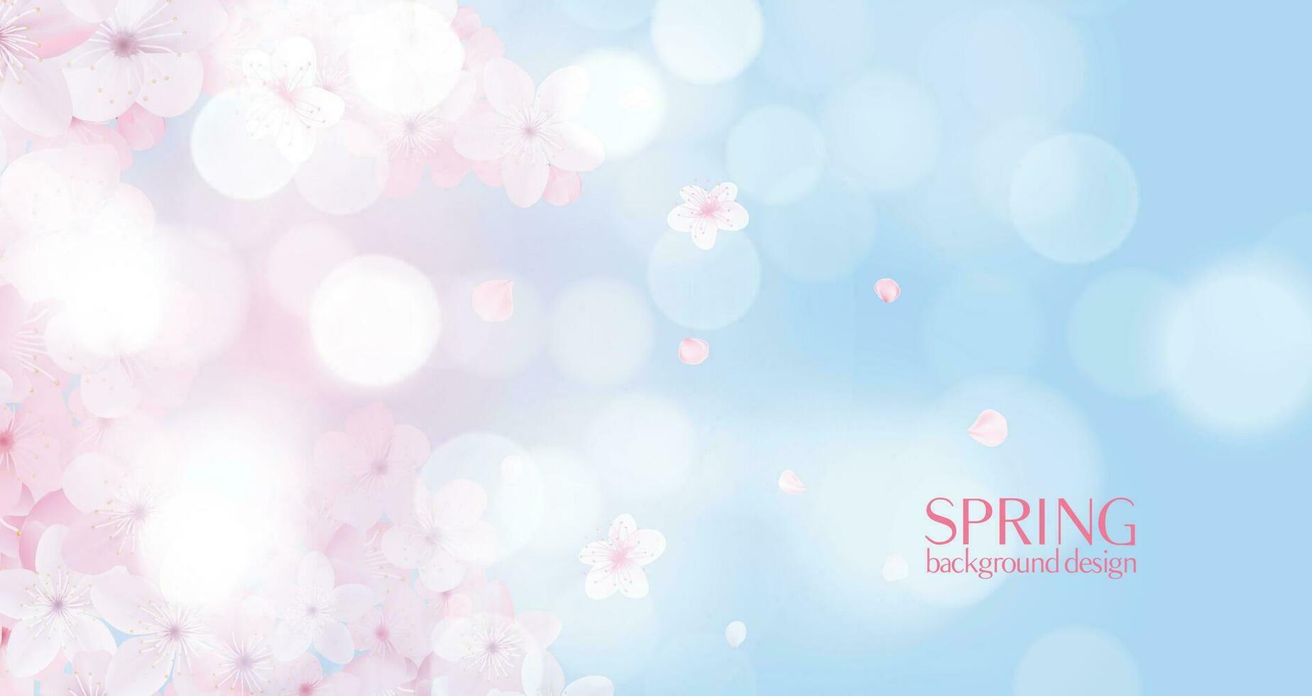 Spring background with floral flowers design. vector