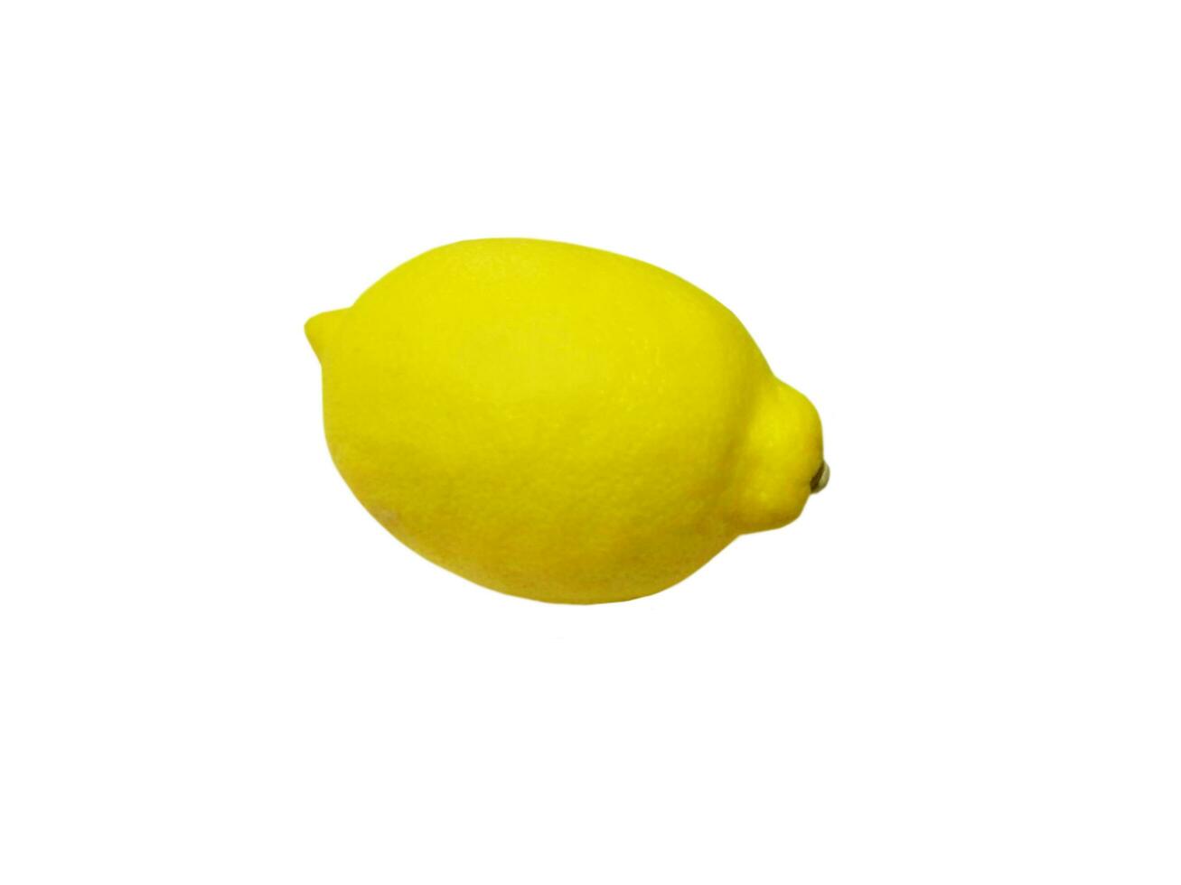 Ripe sour lemon on a white background photo