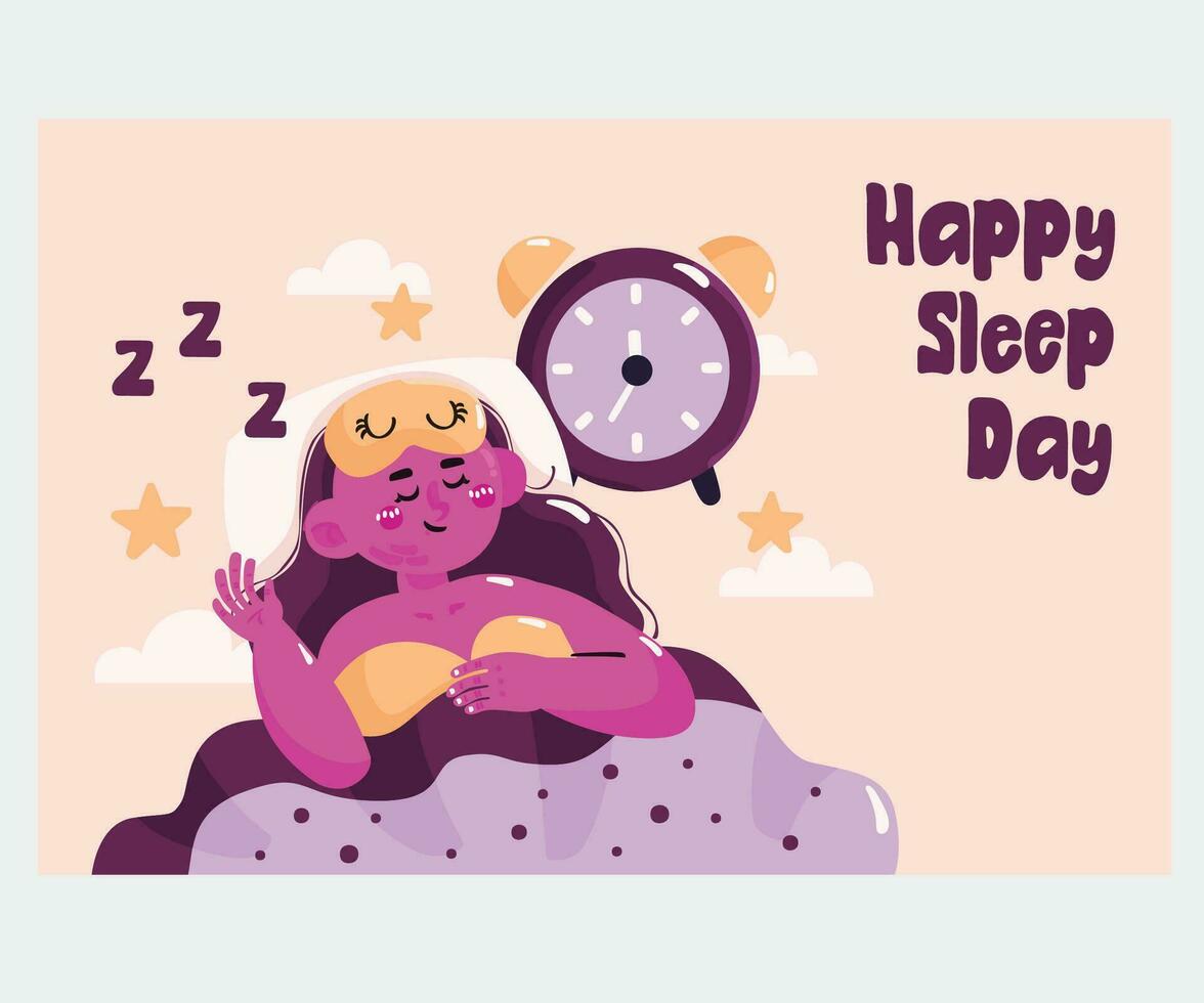 Sleep Day Concept Illustration vector