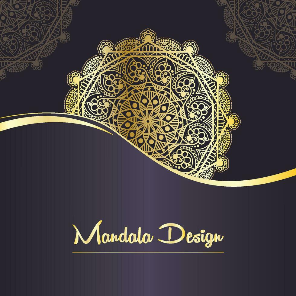 fondo de mandala de lujo con patrón arabesco dorado estilo árabe islámico oriental. mandala decorativa de estilo ramadán. vector