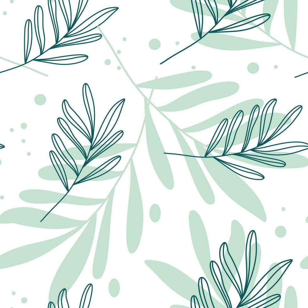 Vector seamless plants pattern