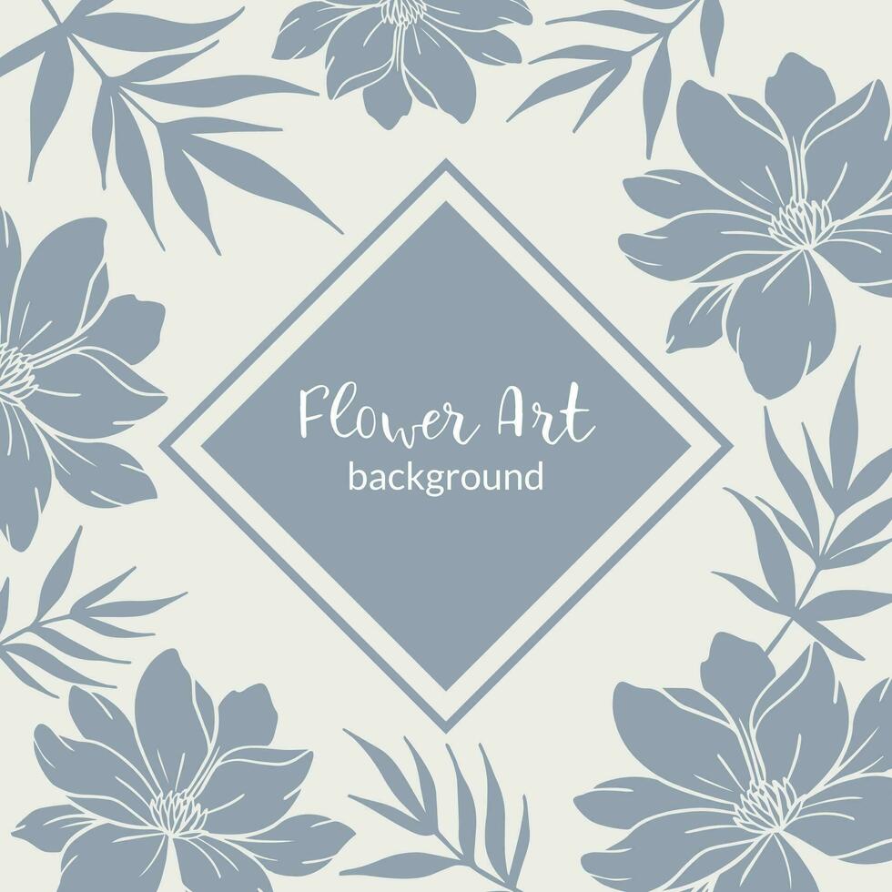 Clásico tarjeta con flores y hojas floral guirnalda. flor marco para tienda de flores con etiqueta diseños flor Arte vector