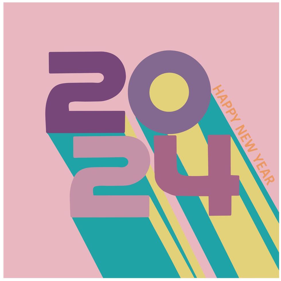 Happy new year 2024 design vector