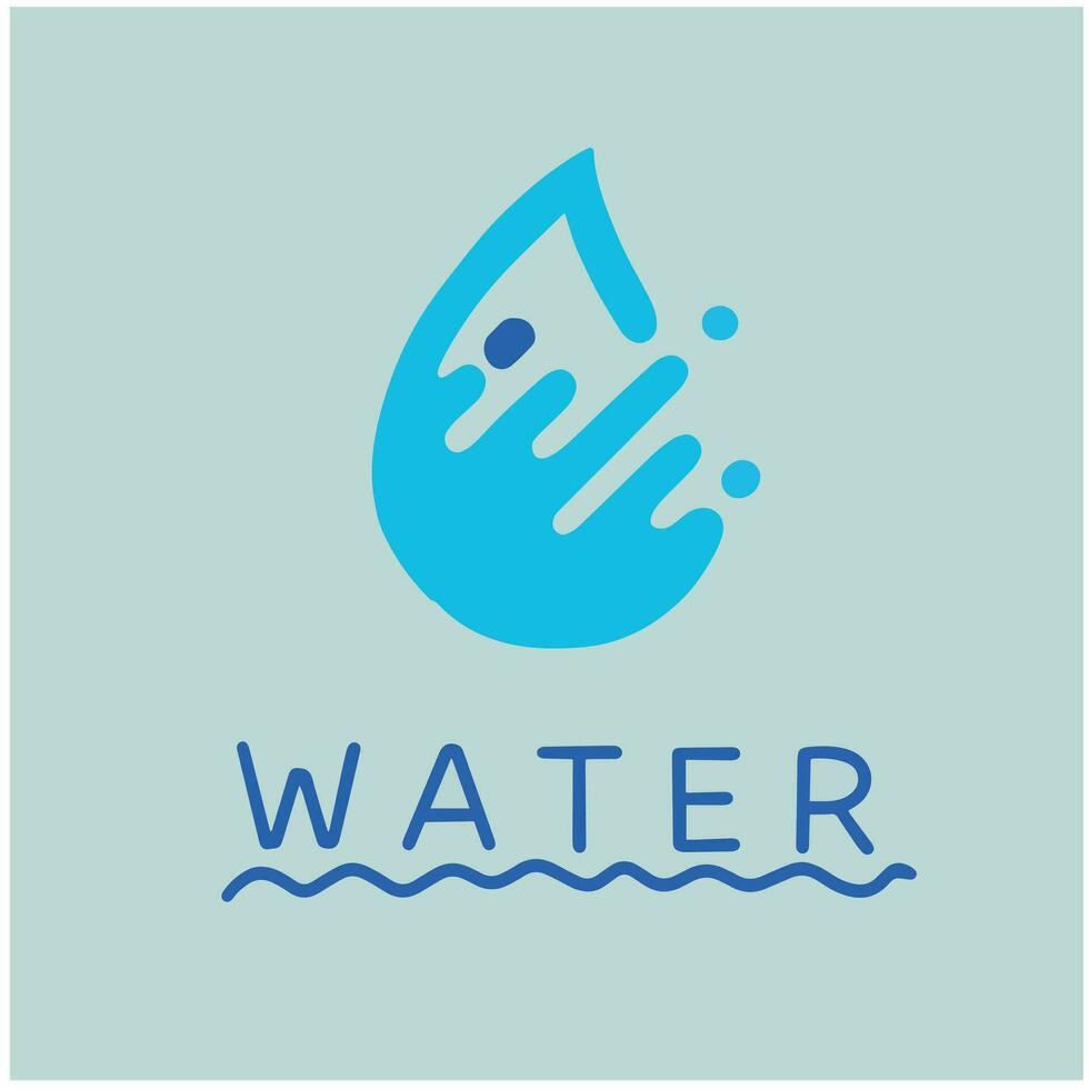 agua vector sencillo diseño logo ilustración