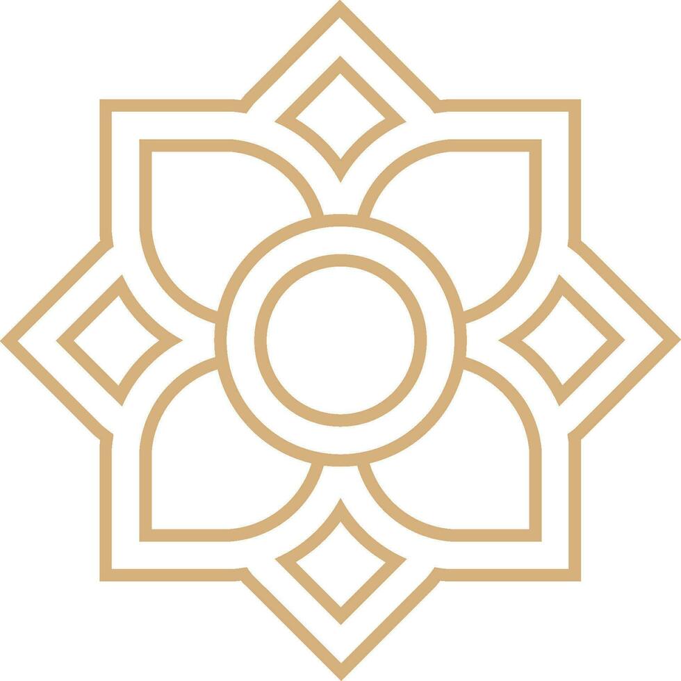 Vector mandala a simple design with Arabic pattern