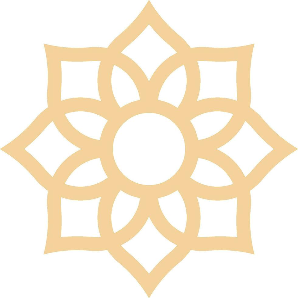 Vector mandala a simple design with Arabic pattern