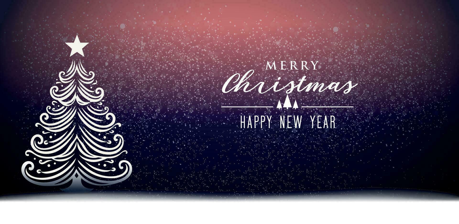 Merry Christmas and New Year Background. Vector Illustration