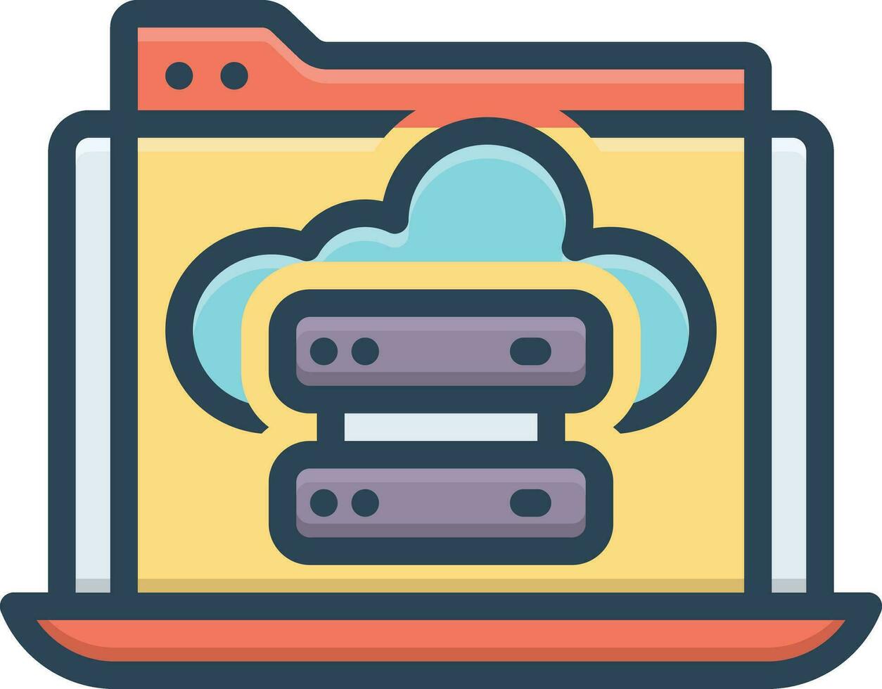 color icon for hosted vector