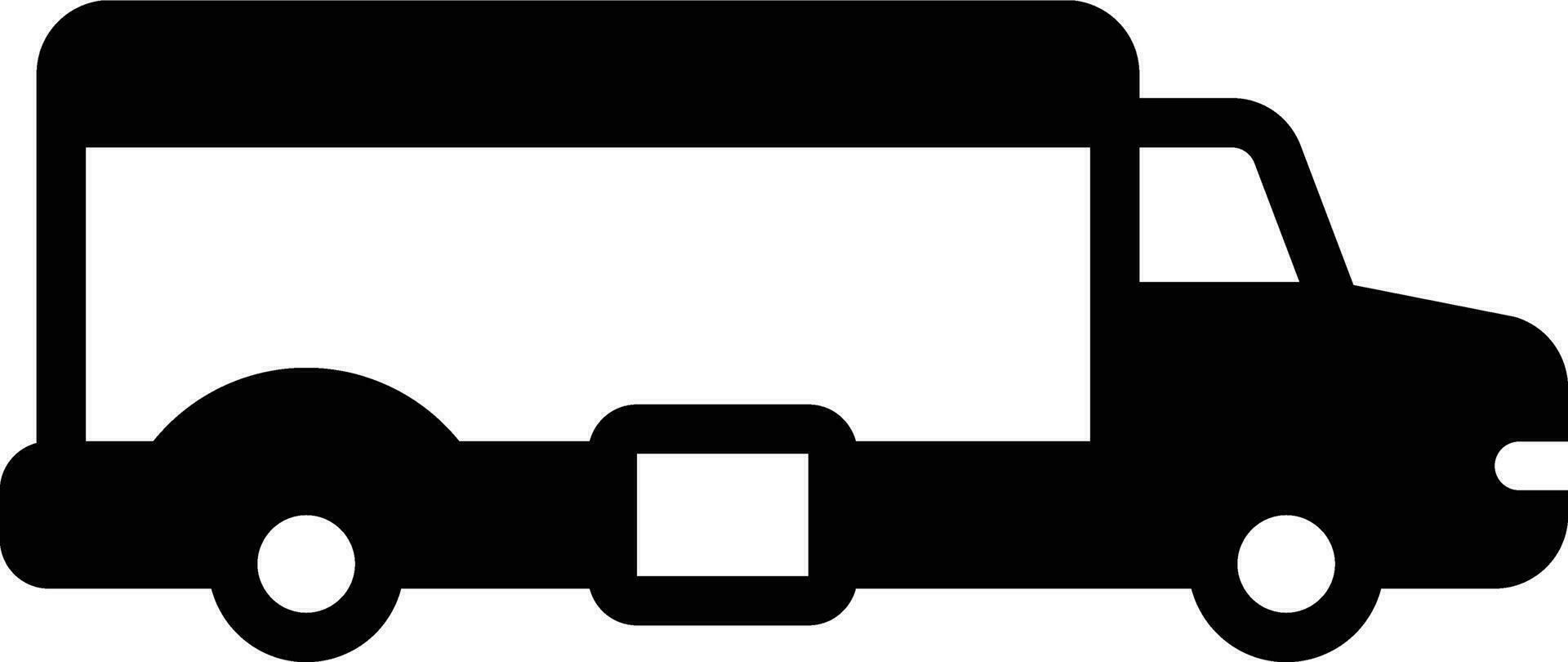 solid icon for truck vector