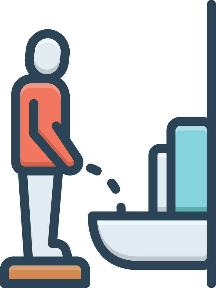 color icon for peeing vector