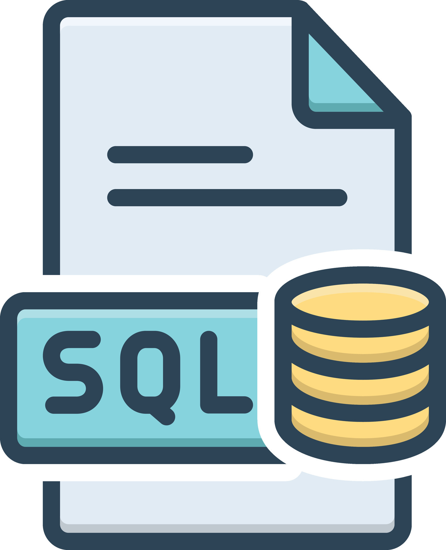 color icon for sql 35339409 Vector Art at Vecteezy