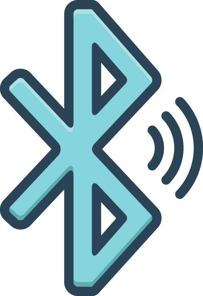 color icon for bluetooth vector