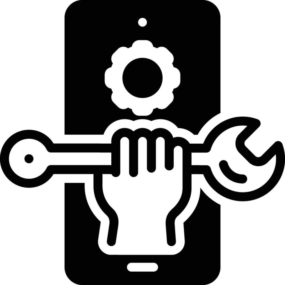 solid icon for repairs vector