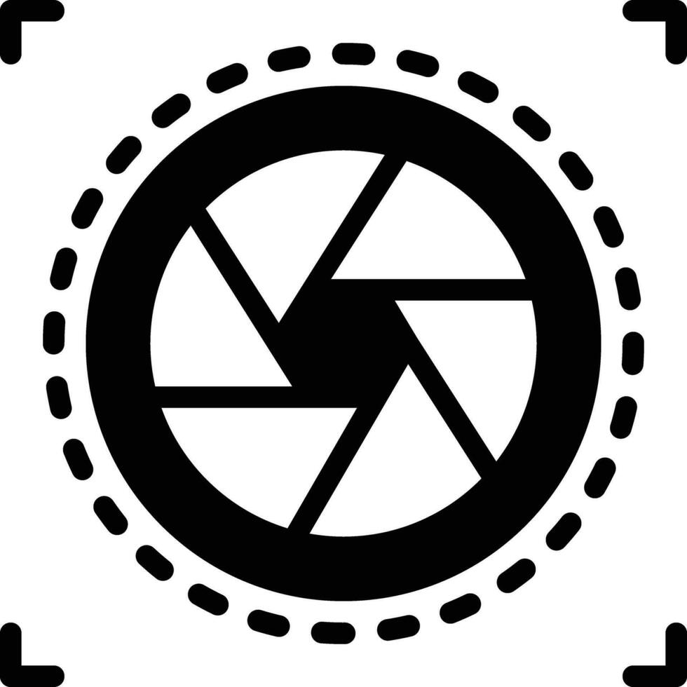solid icon for exposure vector