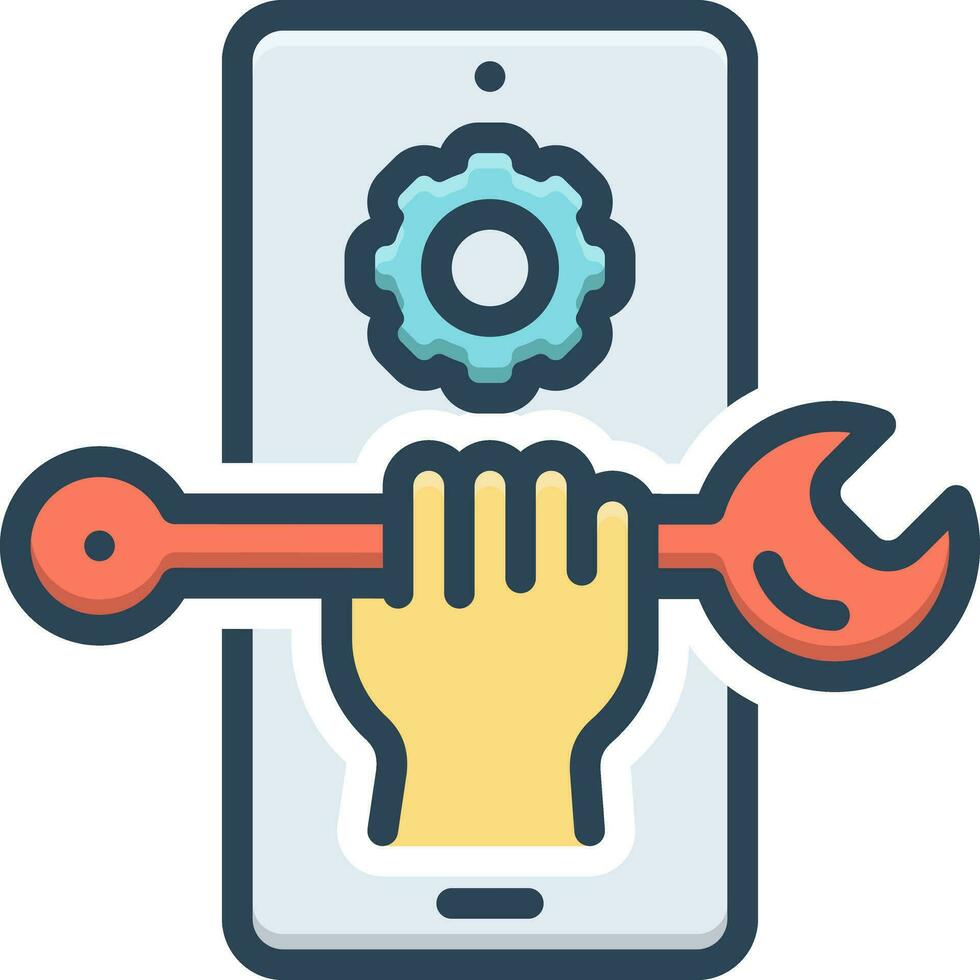 color icon for repairs vector