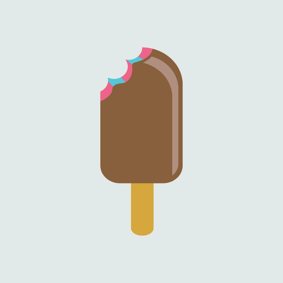 helado de chocolate vector