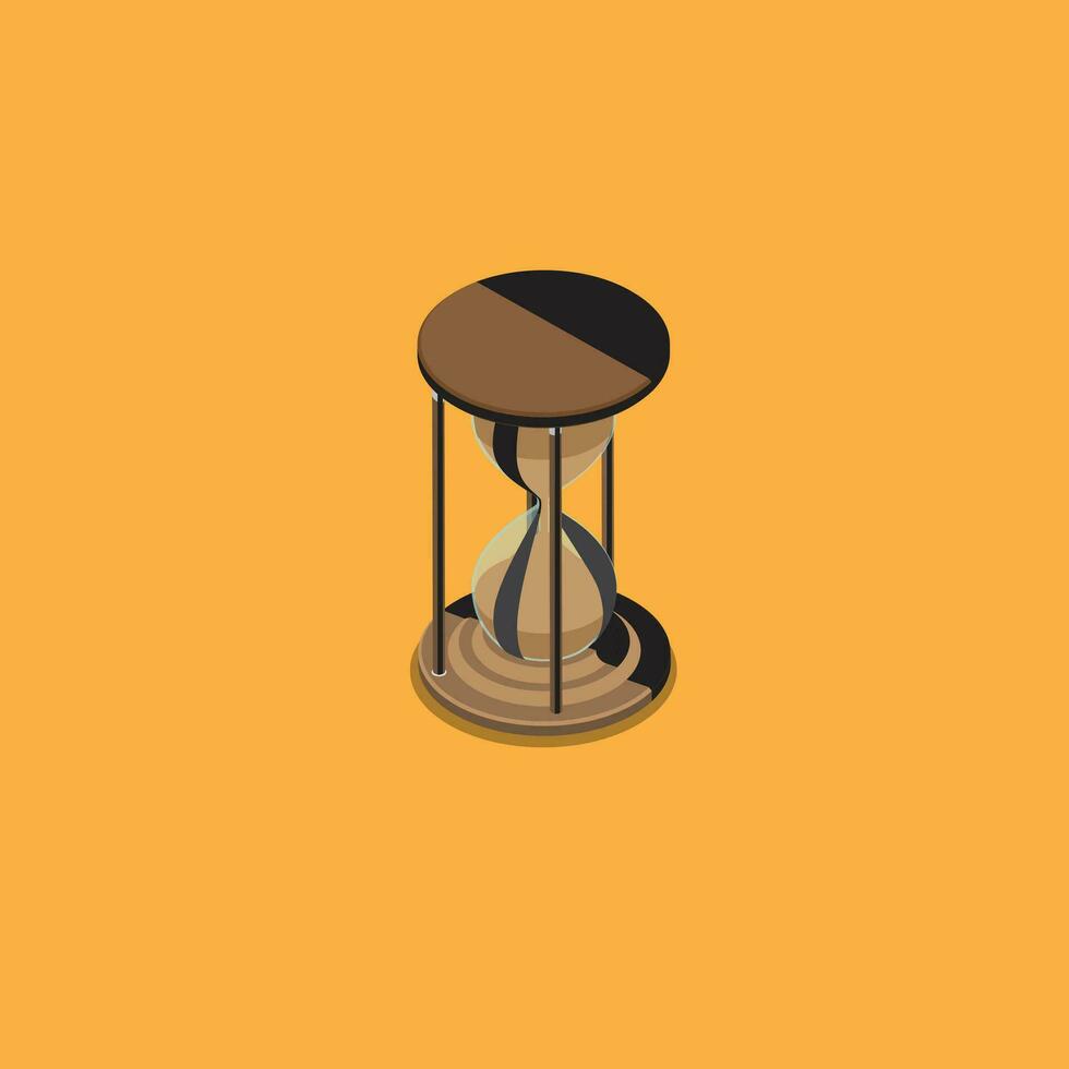 hora reloj de arena ilustración vector