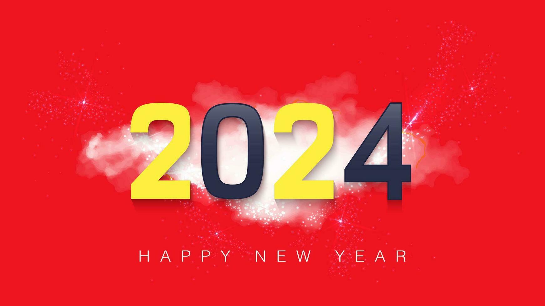 new year 2024 typhography design vector