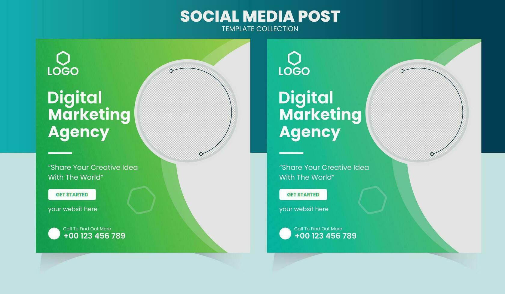 Digital Marketing Social Media Post vector