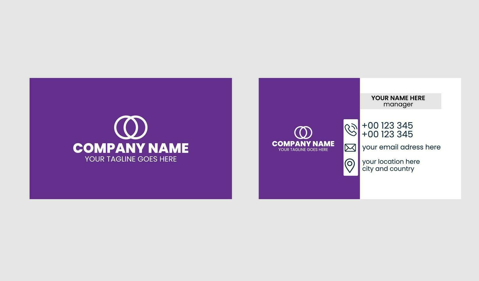 Modern corporate business card design template vector