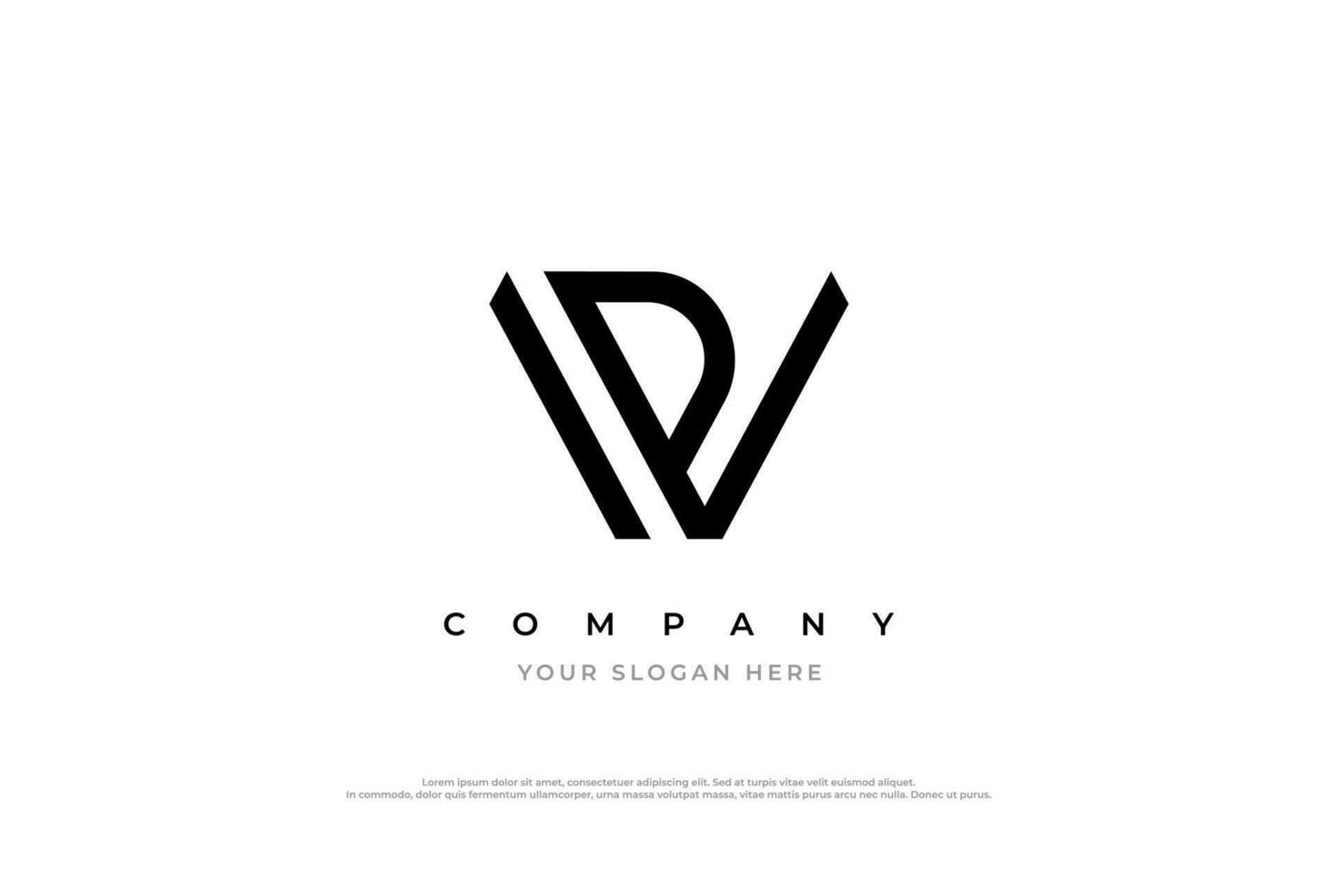 Initial Letter PV Logo or VP Logo Design vector