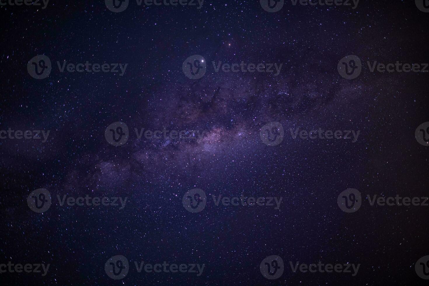 Panorama view universe space shot of milky way galaxy with stars on a night sky background. The Milky Way is the galaxy that contains our Solar System. photo