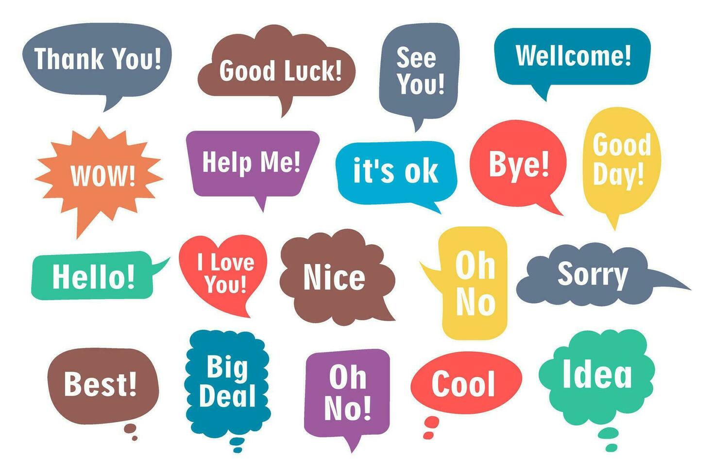 Speech balloon talk and chat bubble comic coment vector