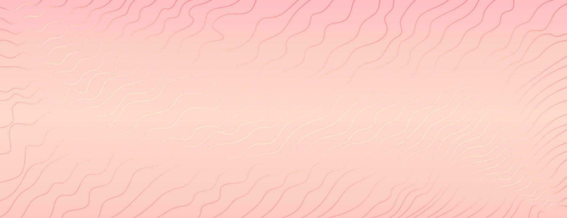 Abstract vector color peach fuzz gradient background. Modern simple fon with hand drawn bright line wave. Suit for poster, cover, banner, brochure, website, sale, back
