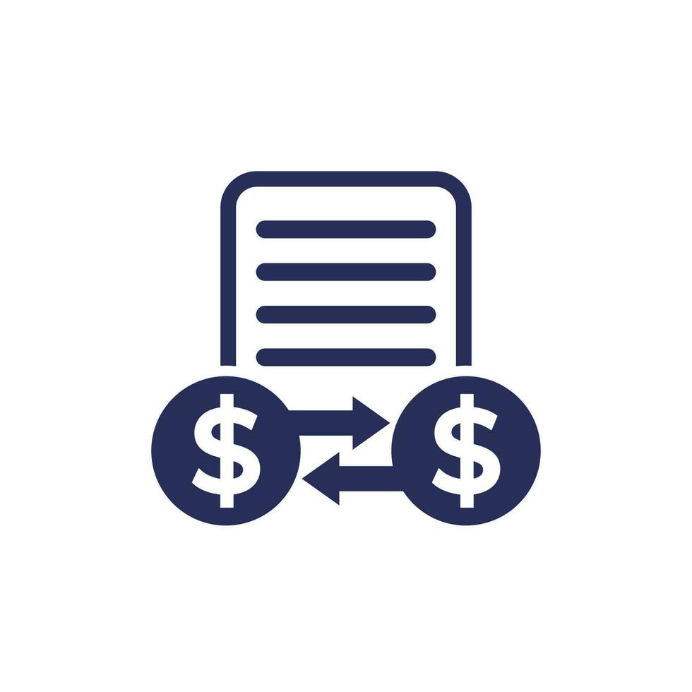 transaction info, payment details icon vector