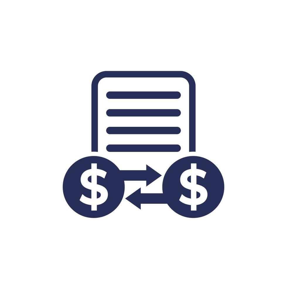 transaction info, payment details icon vector