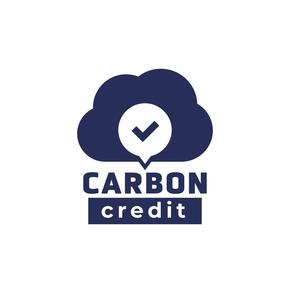 carbon credit icon on white vector