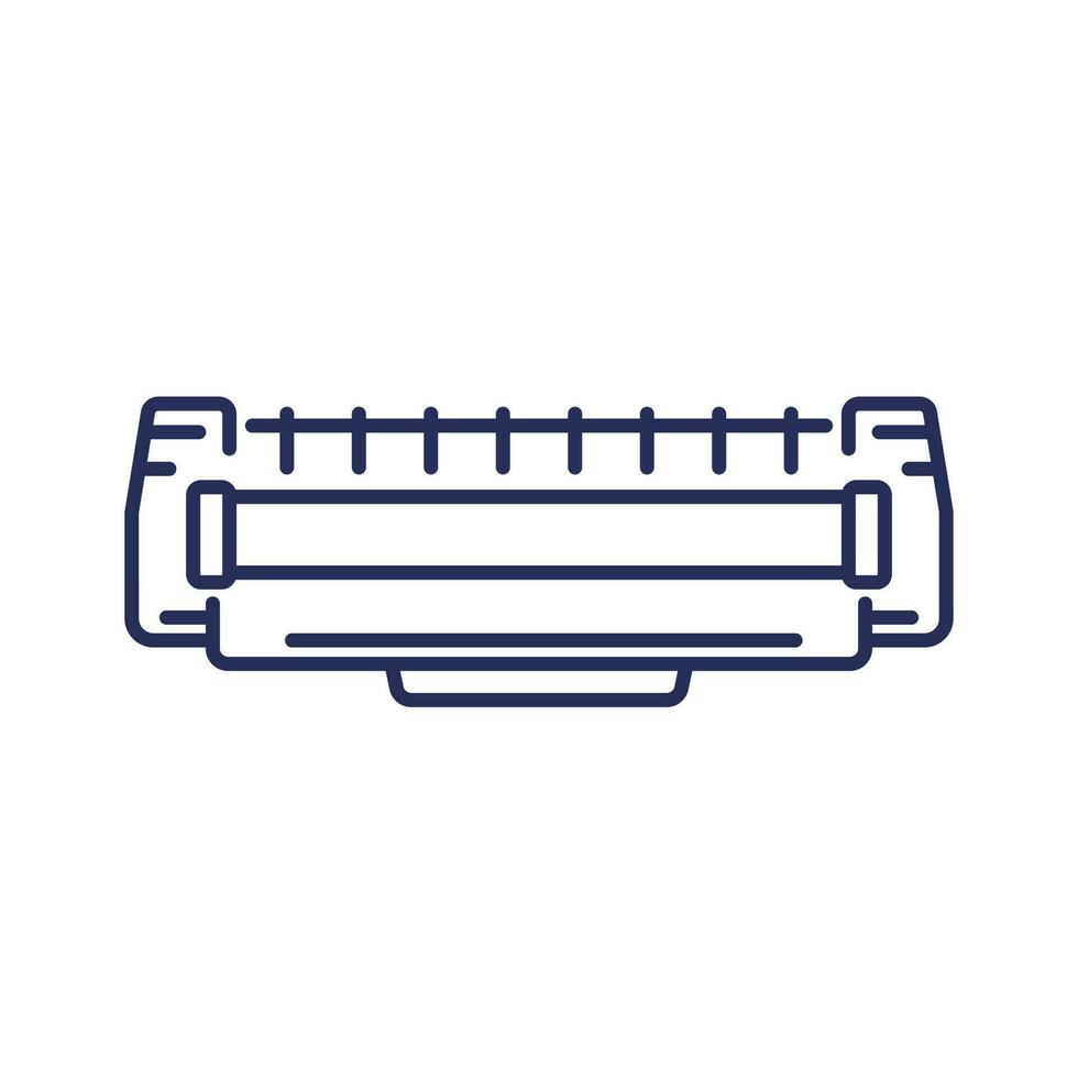 printer cartridge, toner line icon vector