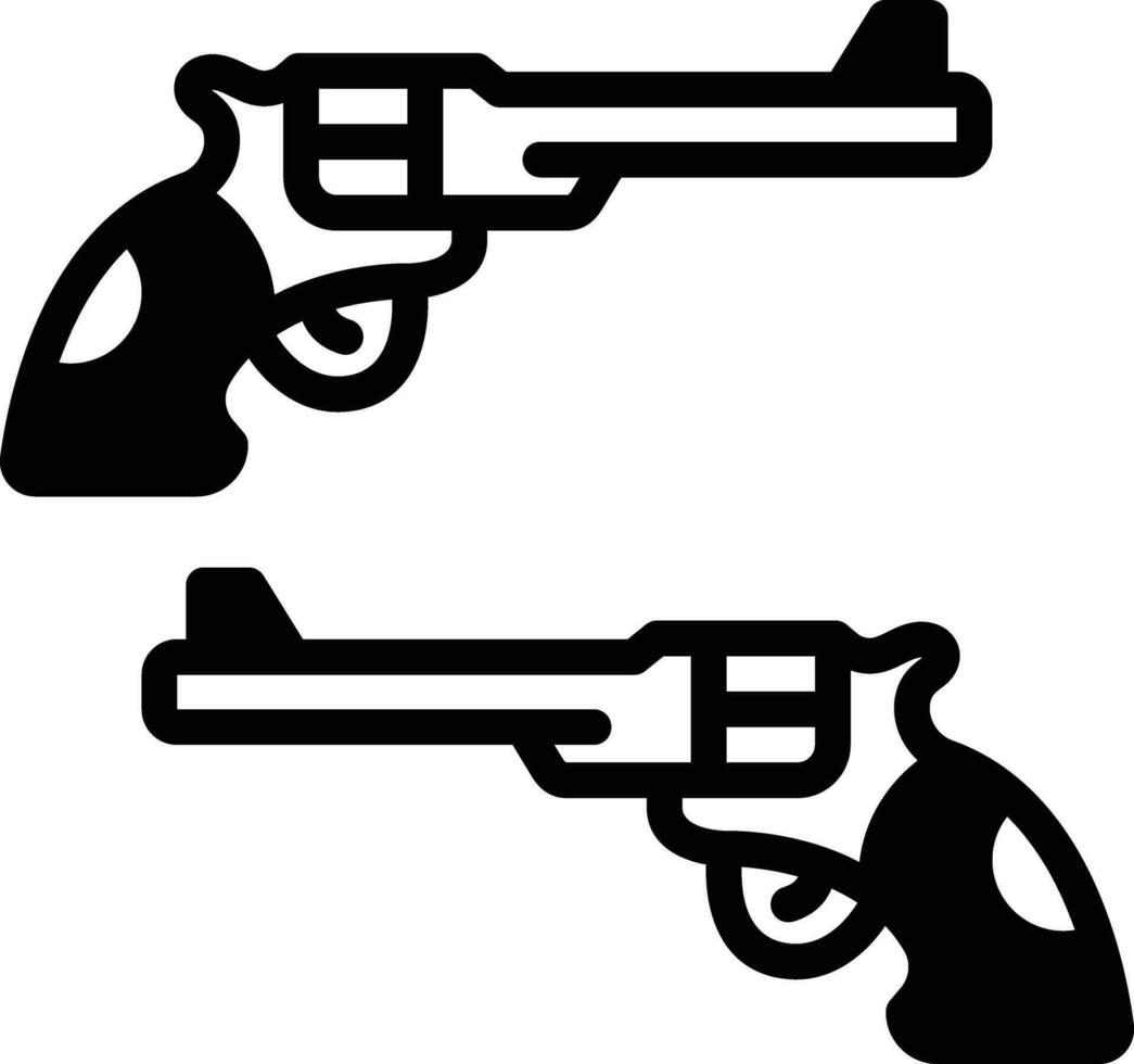 sólido icono para pistolas vector