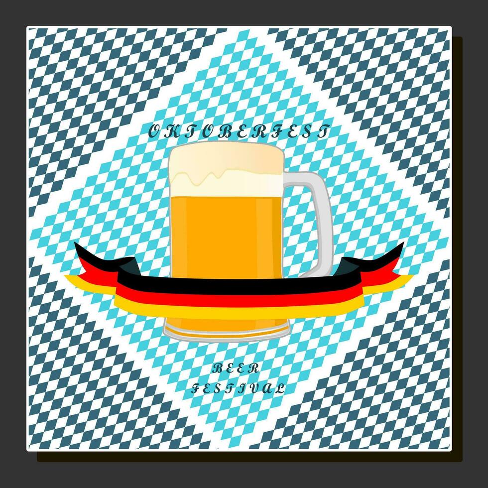 hermosa ilustración en tema de celebrando anual Oktoberfest fiesta vector