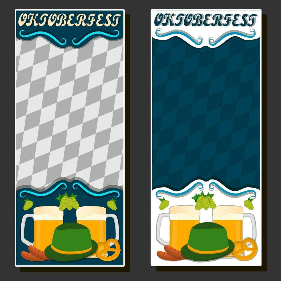 hermosa ilustración en tema de celebrando anual Oktoberfest fiesta vector