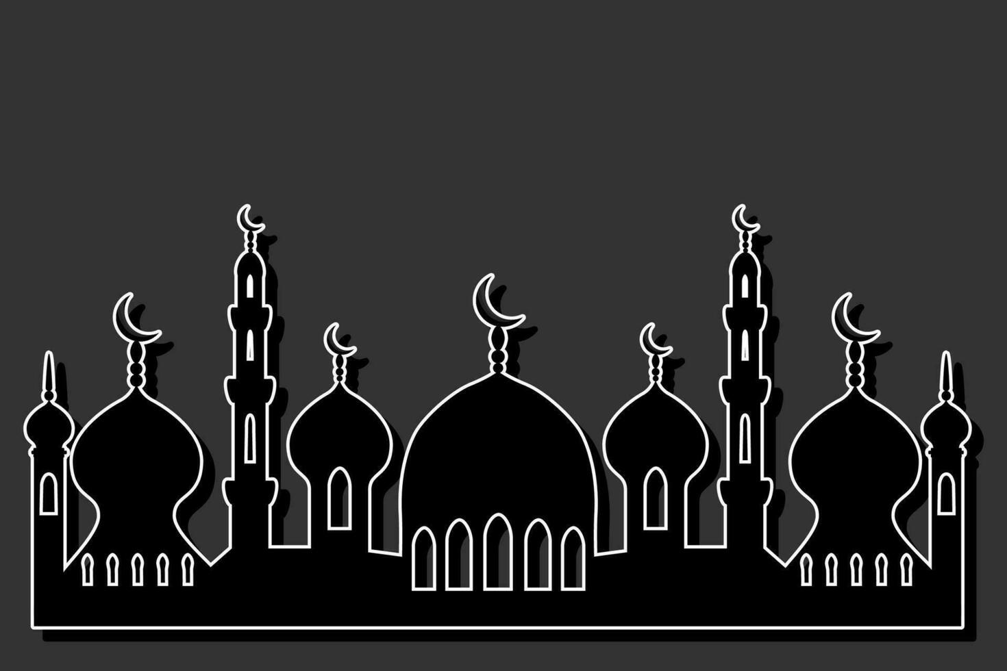 Beautiful illustration on theme of celebrating annual holiday Ramadan vector