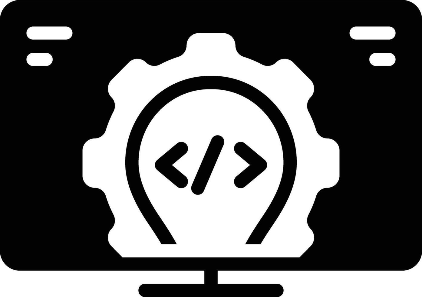 sólido icono para desarrollar vector