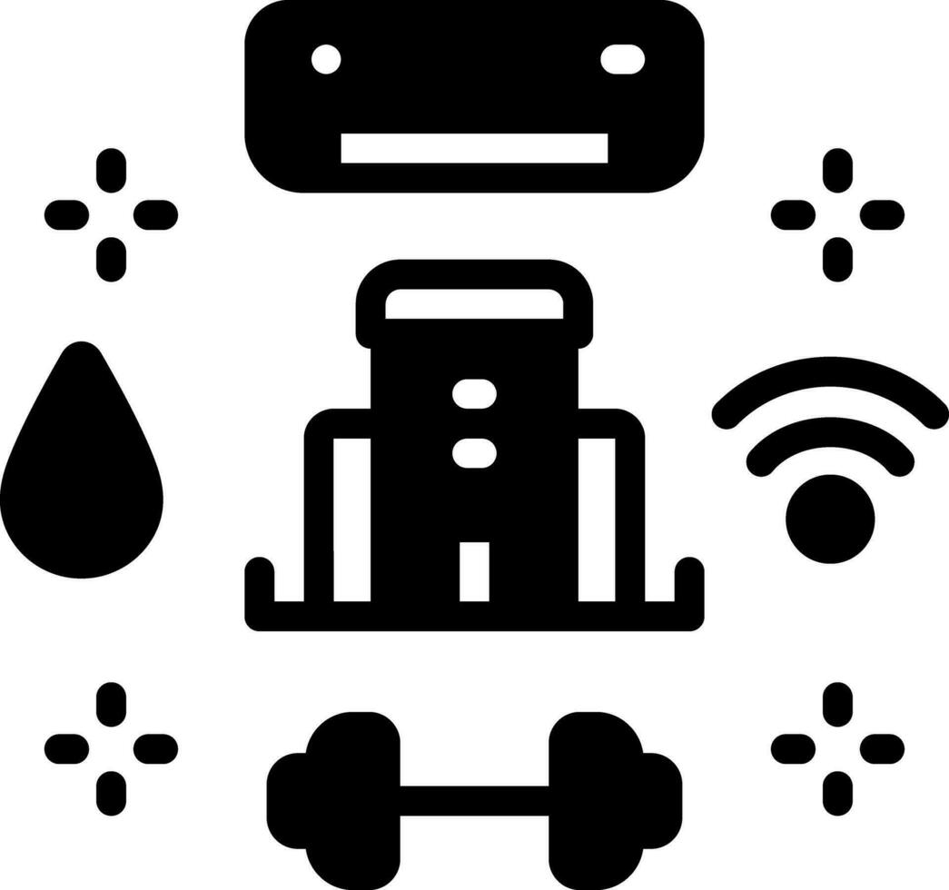 solid icon for amenities vector