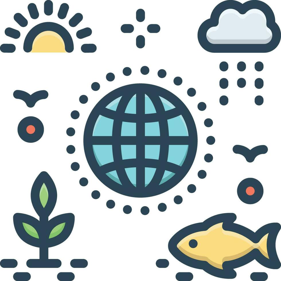 color icon for habitat vector